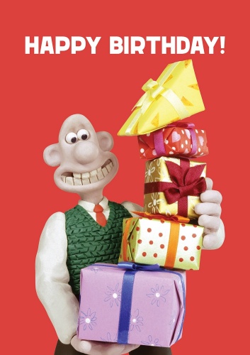 Wallace & Gromit Happy Birthday Presents Greetings Card